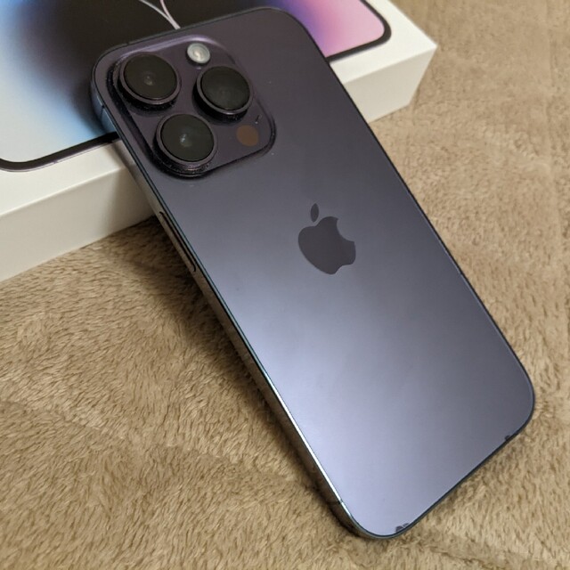 iPhone14 pro 128gb ディープパープル　極美品 特大セール