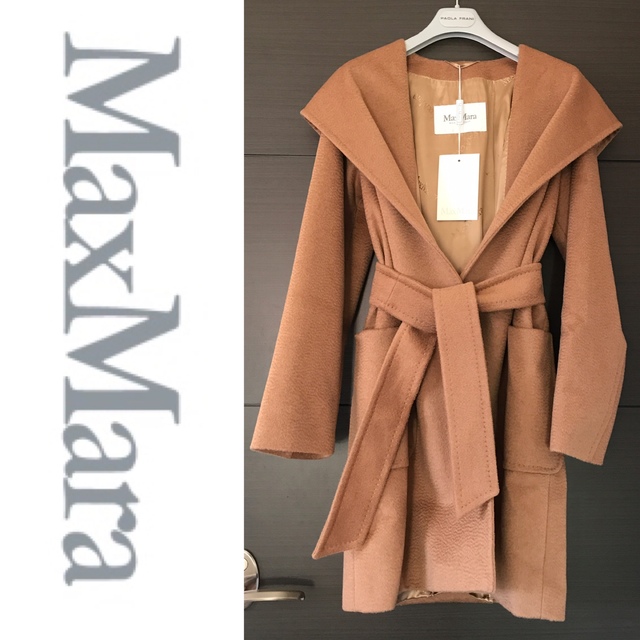 新品✨Max Mara 白タグ✨RIALTO リアルト フード付き ガウンコート