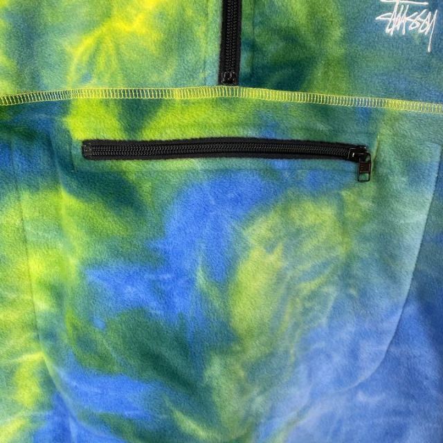 STUSSY - stussy ステューシー ハーフジップフリースタイダイ柄 STUSSY - stussy ステューシー ハーフジップフリースタイダイ柄