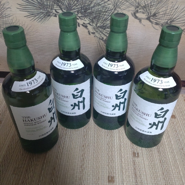 未開封】サントリー 白州 シングルモルト ウイスキー 43度 700ml 4本