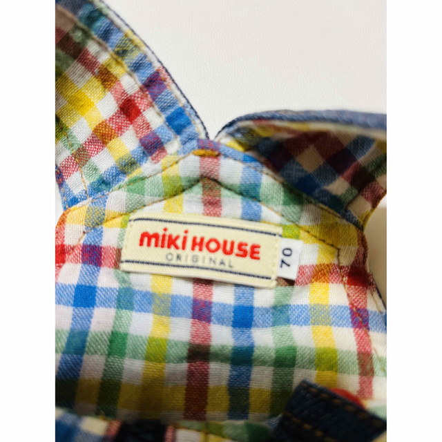 mikihouse(ミキハウス)の値下げ！ミキハウス　オーバーオール　ロンパース　70 キッズ/ベビー/マタニティのベビー服(~85cm)(カバーオール)の商品写真