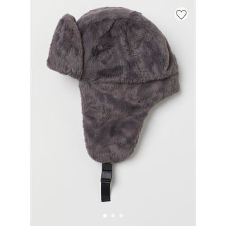 エイチアンドエム(H&M)のPadded Earflap Hat/イヤーフラップキャップ(グレー)(ハット)