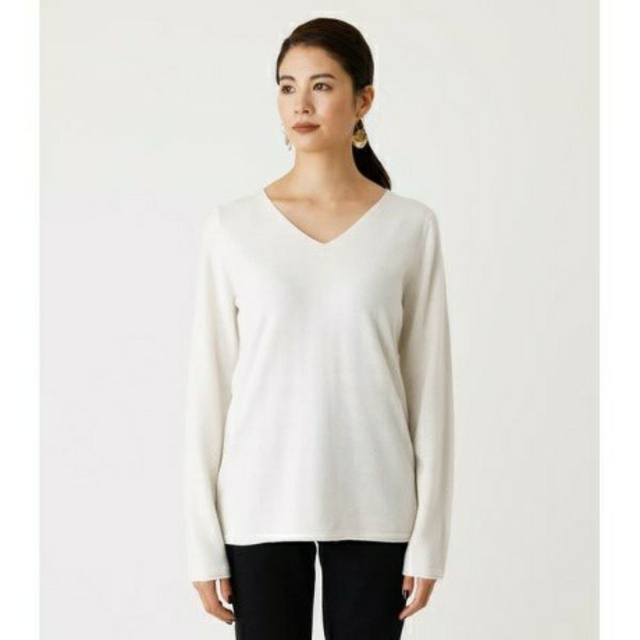 AZUL by moussy(アズールバイマウジー)のAZUL by moussy NUDIE V/N KNIT TOPS II レディースのトップス(ニット/セーター)の商品写真