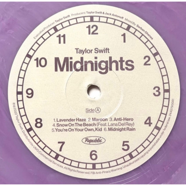 Taylor Swift Midnights レコード LP テイラースウィフト