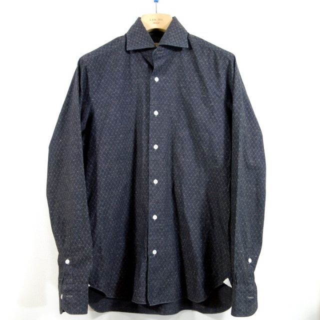 良品】バルバ 格子柄ダンガリーシャツ ダンディライフ BARBA