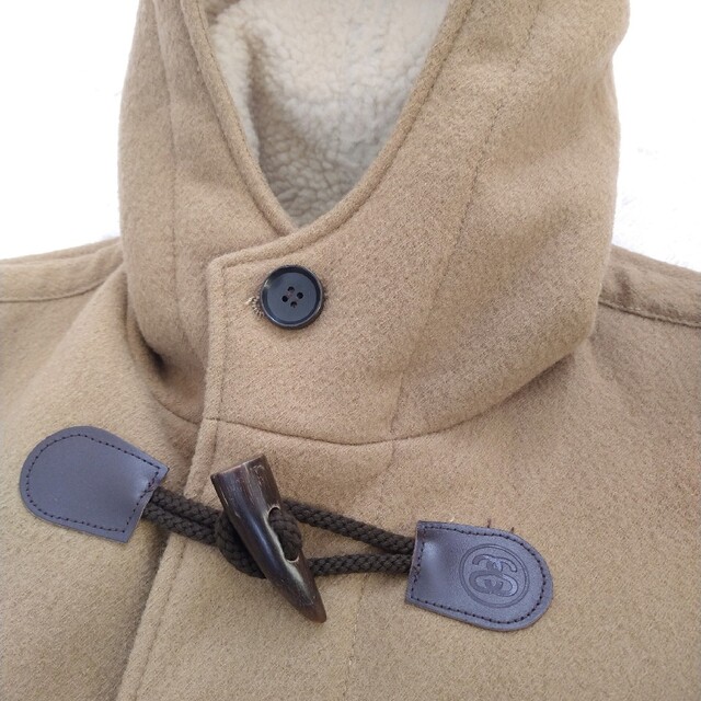 STUSSY - 美品 STUSSY Schott コラボ ダッフルコート キャメル ボア M