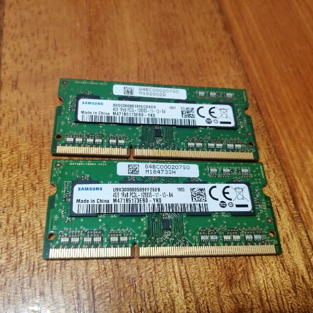 SAMSUNG - SAMSUNG DDR3メモリ8GB(4GB 2枚)の通販 by JUN's shop