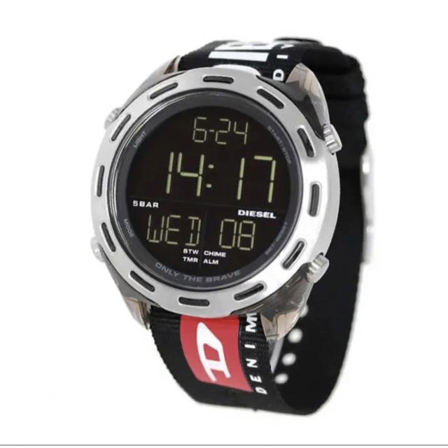 新品DIESEL CRUSHER デジタルブラック47.5mm DZ1914腕時計(デジタル)