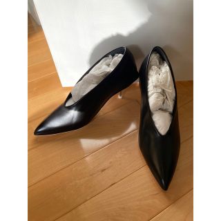 ジルサンダー(Jil Sander)のジルサンダーパンプス黒新品レザーブラックJILSANDER(ハイヒール/パンプス)