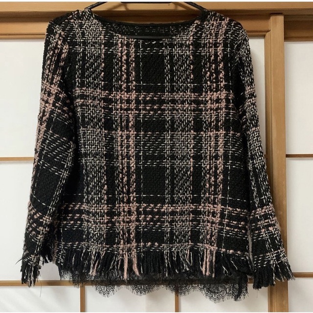 ZARA(ザラ)のZARA ツイード トップス レディースのトップス(カットソー(長袖/七分))の商品写真