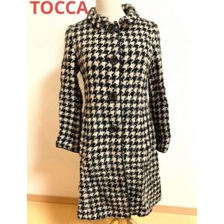 トッカ(TOCCA)のTOCCA ステンカラーコート　ロングコート　千鳥格子柄(ロングコート)