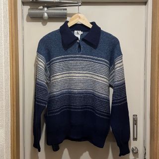 カルバンクライン(Calvin Klein)の90s Calvin Klein Jeans スキッパーグラデーションニット M(ニット/セーター)