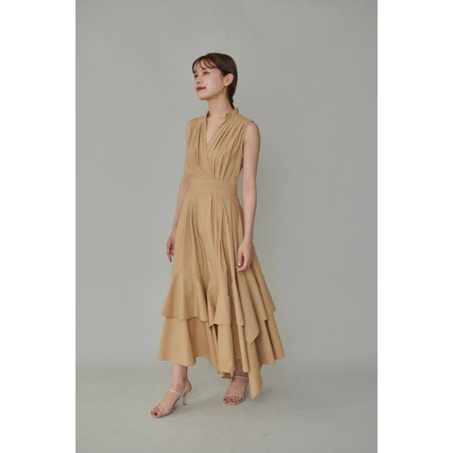 【新品タグ付】ロル L'Or Volume Shirt Dress M ベージュエリン