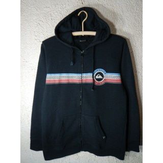 クイックシルバー(QUIKSILVER)のo5758　クイック　シルバー　ジップ　スウェット　パーカー　ロゴ　デザイン(パーカー)