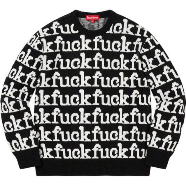 Supreme(シュプリーム)のSupreme Fuck Sweater Black XL メンズのトップス(ニット/セーター)の商品写真