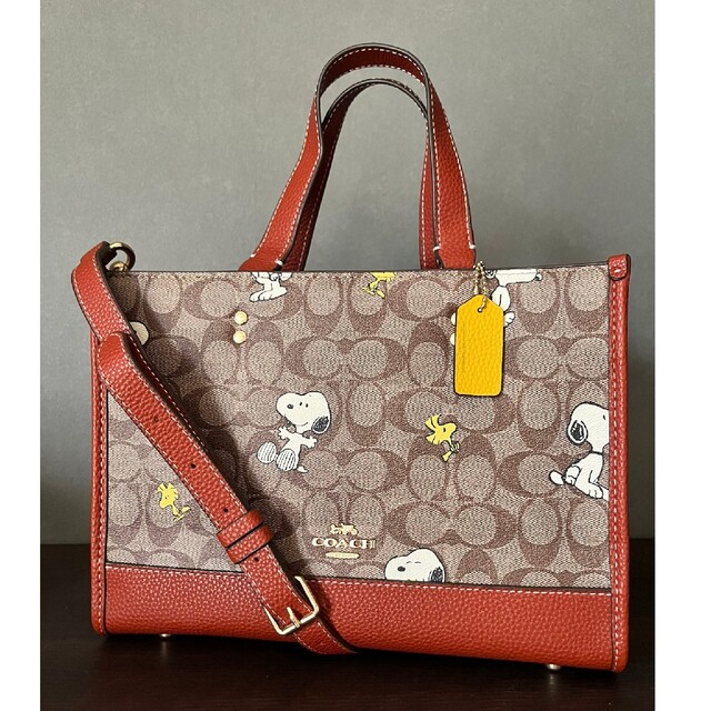 COACH コーチ ショルダー トート スヌーピー ウッドストック
