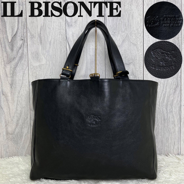 極美品♡A4可♡IL BISONTE イルビゾンテ レザー トートバッグ-