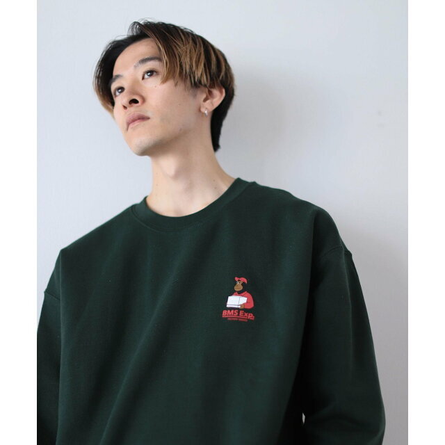 【GREEN】【SPECIAL PRICE】BEAMS T / エクスプレス クルーネック スウェット