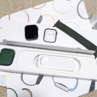 アップルウォッチ(Apple Watch)のカラシ様専用】Apple Watch Series7 グリーン 45mm GPS(腕時計)