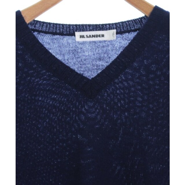 Jil Sander(ジルサンダー)のJIL SANDER ジルサンダー ニット・セーター 46(M位) 紺 【古着】【中古】 メンズのトップス(ニット/セーター)の商品写真