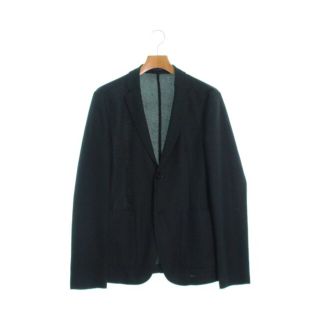 エンポリオアルマーニ(Emporio Armani)のEMPORIO ARMANI テーラードジャケット 44(S位) 黒(総柄) 【古着】【中古】(テーラードジャケット)