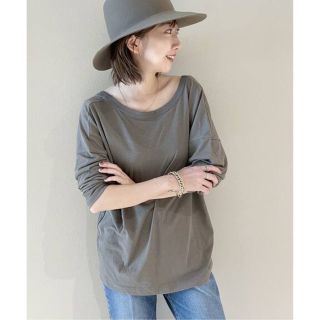 プラージュ(Plage)の★新品★Plage★GIRL★新色★バックオープンルーズロンT★カーキ(カットソー(長袖/七分))