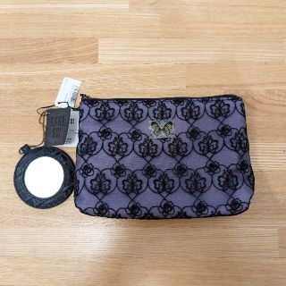 アナスイ(ANNA SUI)の新品未使用☆ミラー付 ANNA SUI レースポーチ(ポーチ)