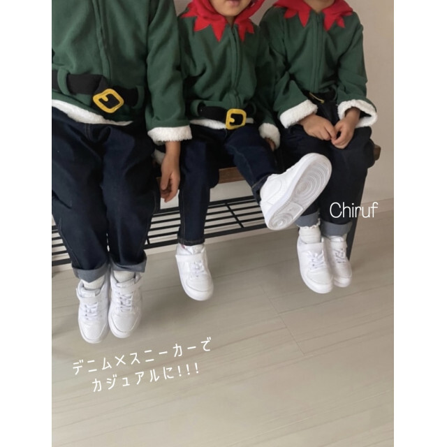 キッズ 110 エルフ もこもこパーカー 緑 グリーン コスプレ 可愛い 人気 キッズ/ベビー/マタニティのキッズ服女の子用(90cm~)(ジャケット/上着)の商品写真