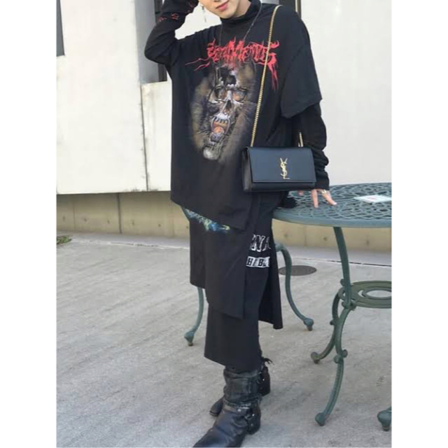 希少 vetements スカルレイヤードドレス