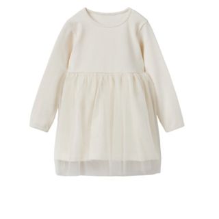 ザラキッズ(ZARA KIDS)のZARA Baby  コントラストチュールワンピース80センチ(ワンピース)