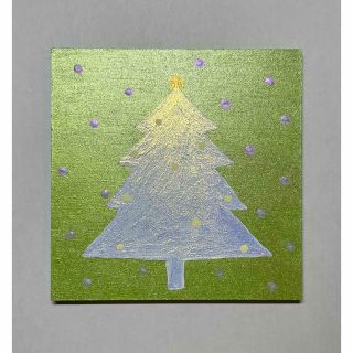 321クリスマスツリーアクリル画原画キラキラ(絵画/タペストリー)