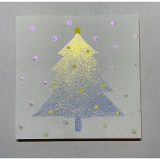 326クリスマスツリーアクリル画原画キラキラ(絵画/タペストリー)