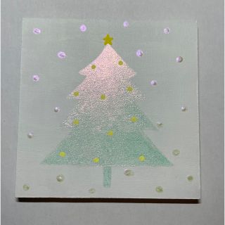 327クリスマスツリーアクリル画原画キラキラ(絵画/タペストリー)