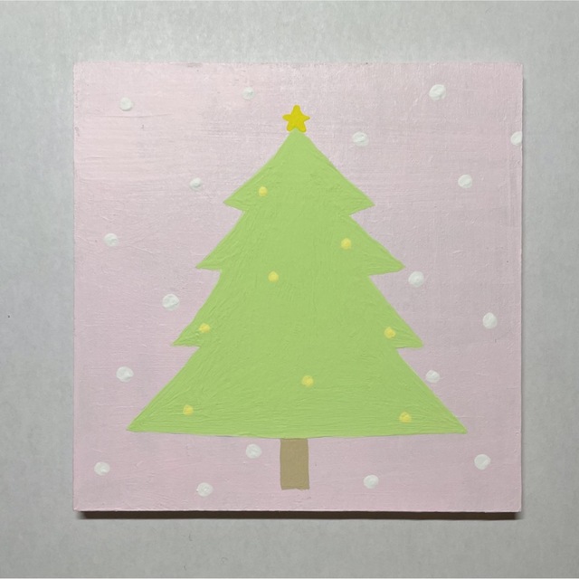 329クリスマスツリーアクリル画原画 エンタメ/ホビーの美術品/アンティーク(絵画/タペストリー)の商品写真