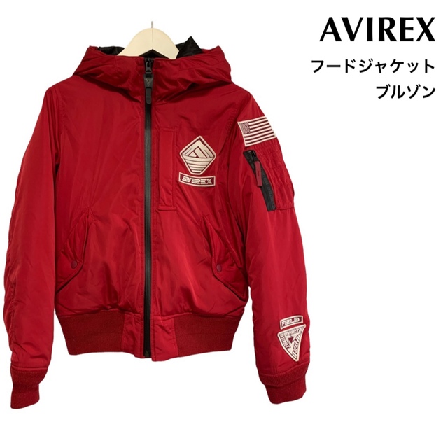 美品　アヴィレックス　ブルゾン　ダウンジャケット　赤　AVIREX