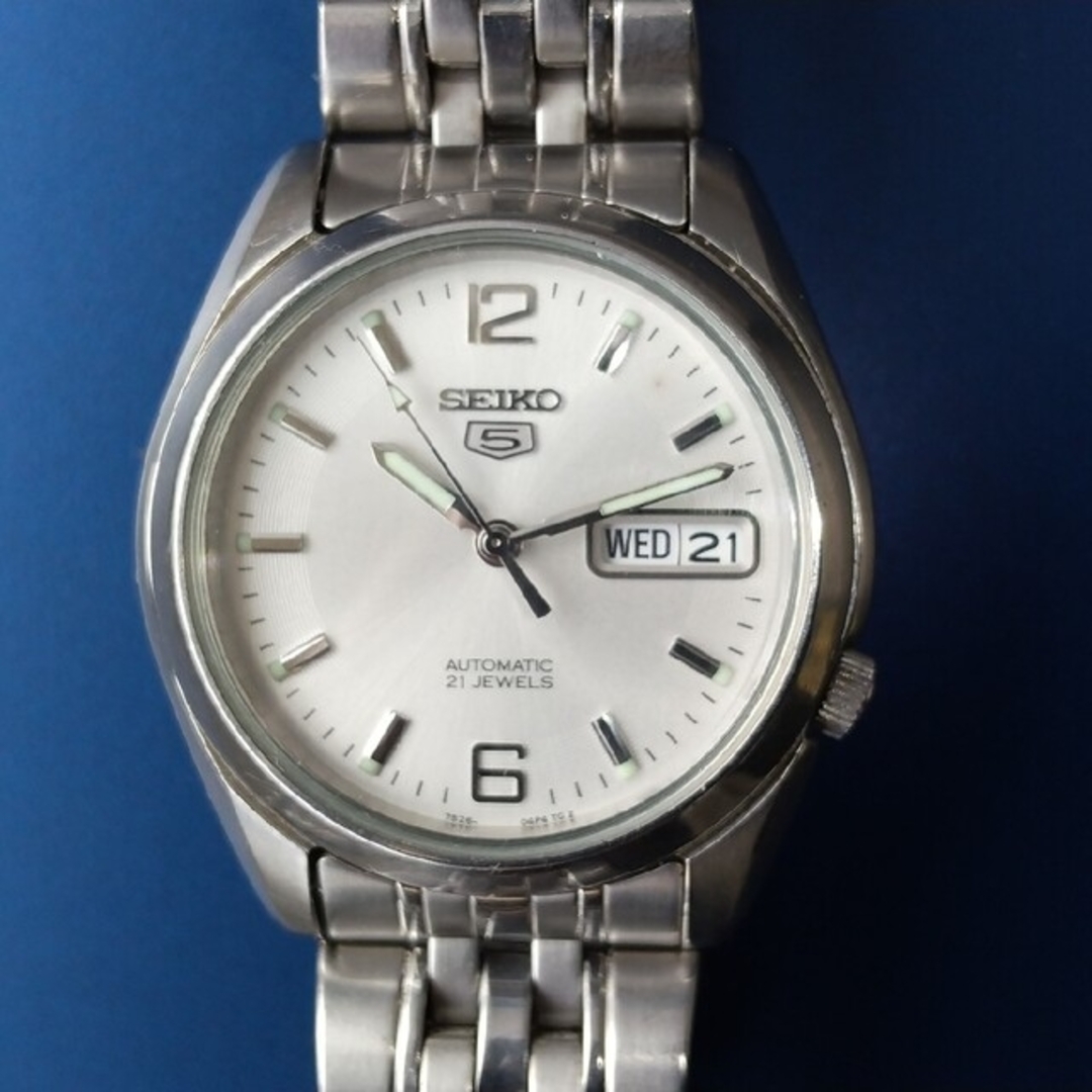 SEIKO(セイコー)の【金鯱様　専用】SEIKO 5 腕時計 自動巻 裏スケルトン  シルバー メンズの時計(腕時計(アナログ))の商品写真