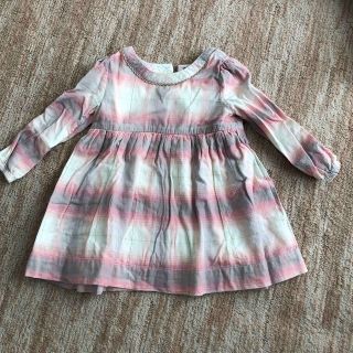 ベビーギャップ(babyGAP)のbaby GAP チェックワンピース　女の子　80 春服　秋服(ワンピース)