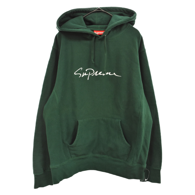 SUPREME シュプリーム 18AW Classic Script Hooded Sweatshirt クラシック スクリプト スウェット パーカー グリーン