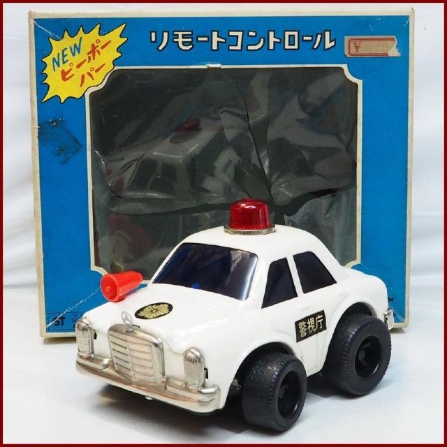 ダイヤ ベンツ パトカー リモコン欠ヘビーゲージ tinブリキtoy car箱付