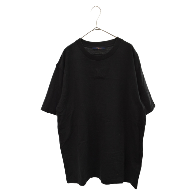 高価値】 ルイヴィトン VUITTON LOUIS VUITTON LOUIS 21AW ブラック HLY64W NPG RM212 クルーネック半袖Tシャツ  エンボス LVデボス Tシャツ+カットソー(半袖+袖なし)