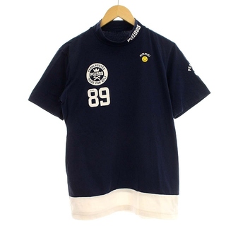 パーリーゲイツ(PEARLY GATES)のパーリーゲイツ ハイネック Tシャツ 半袖 ゴルフウェア 5 M相当 ネイビー(Tシャツ/カットソー(半袖/袖なし))