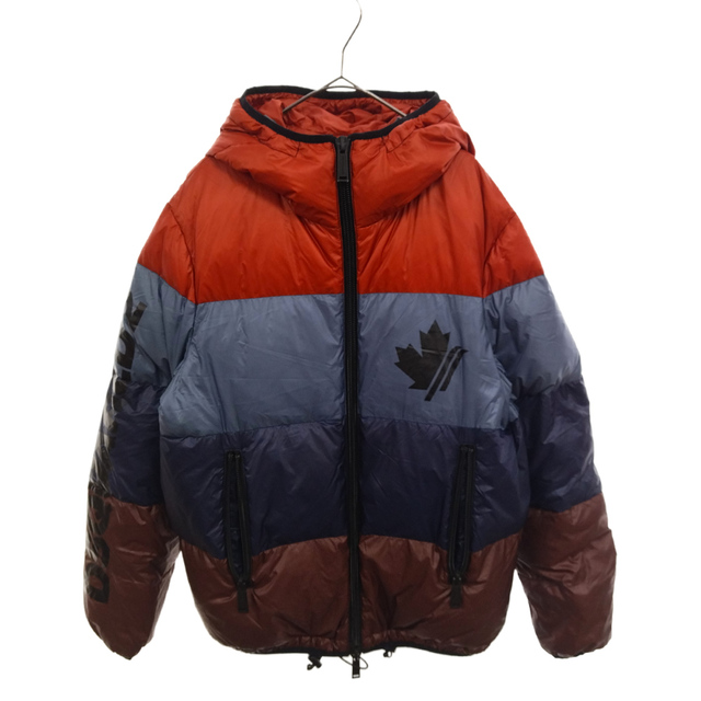 ナイロン100%裏地DSQUARED2 ディースクエアード 18AW PUFFER SPORT JACKET グラデーション フーデッドダウンジャケット ジップアップ ナイロンジャケット S71AM0984 マルチカラー