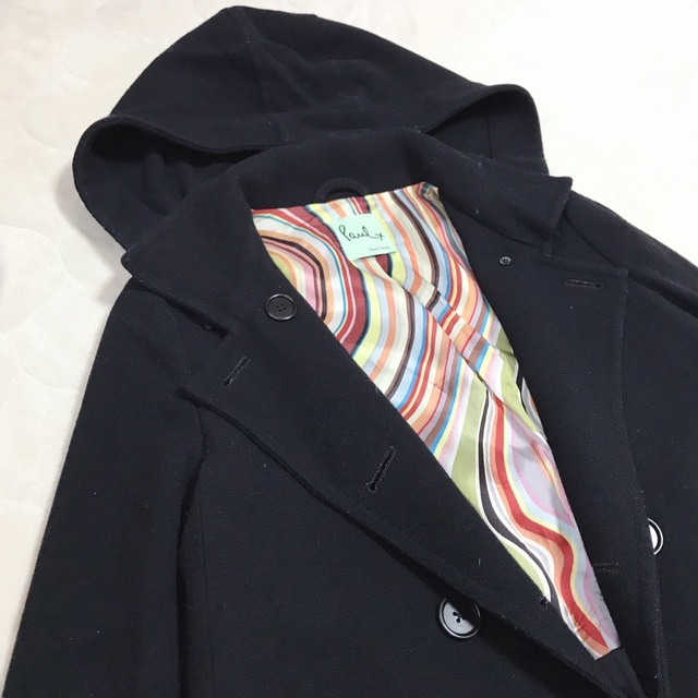 即納-96時間限定 Paul Smithブラックカラーウールブルゾン
