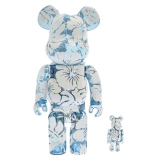 メディコムトイ(MEDICOM TOY)のMEDICOM TOY メディコムトイ BE@RBRICK LEILOW HAWAII 100%&400% ’07 レイロウ ハワイ ベアブリック フィギュア ブルー(その他)