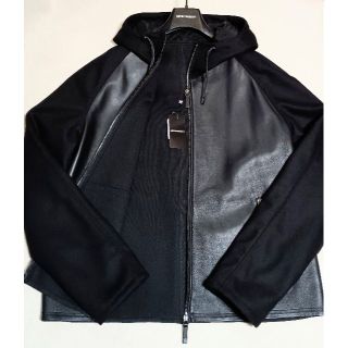 新品】アルマーニ切替ラムレザージャケットXL | shivhotels.com
