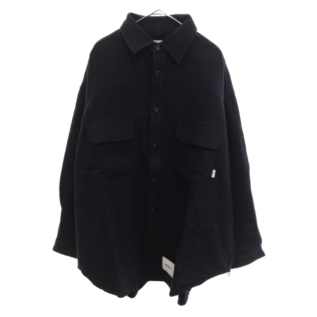 WTAPS ダブルタップス 22SS WCPO 01/LS/COTTON.FLANNEL 221WVDT-SHM05 ヘビーコットンフランネルワークシャツジャケット フランネル長袖シャツ ネイビーのサムネイル