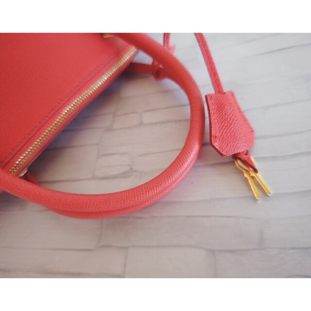 HIGH CLASS ハイクラス ハンドバッグ ショルダーバッグ 本革 赤 美品