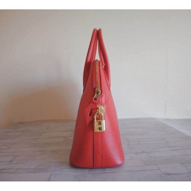 HIGH CLASS ハイクラス ハンドバッグ ショルダーバッグ 本革 赤 美品