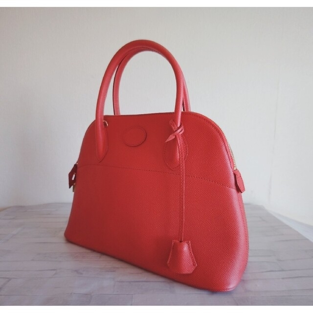 HIGH CLASS ハイクラス ハンドバッグ ショルダーバッグ 本革 赤 美品
