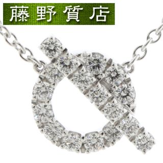 エルメス(Hermes)の （新品仕上げ済）エルメス HERMES フィネス ダイヤ ネックレス ペンダント FINESSE K18 WG × ダイヤ 0.46ct 証明書 8963(ネックレス)